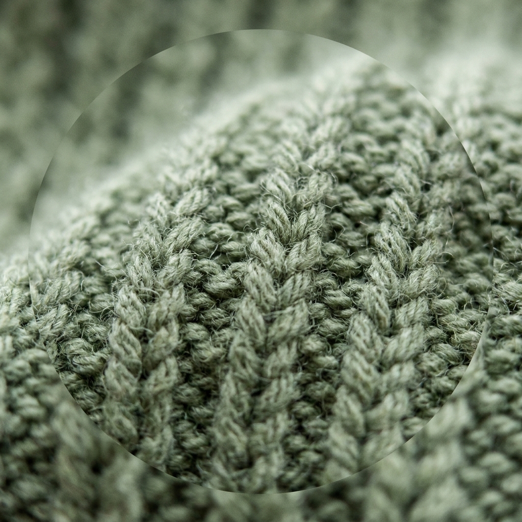 Sage retro green knitted fabric texture